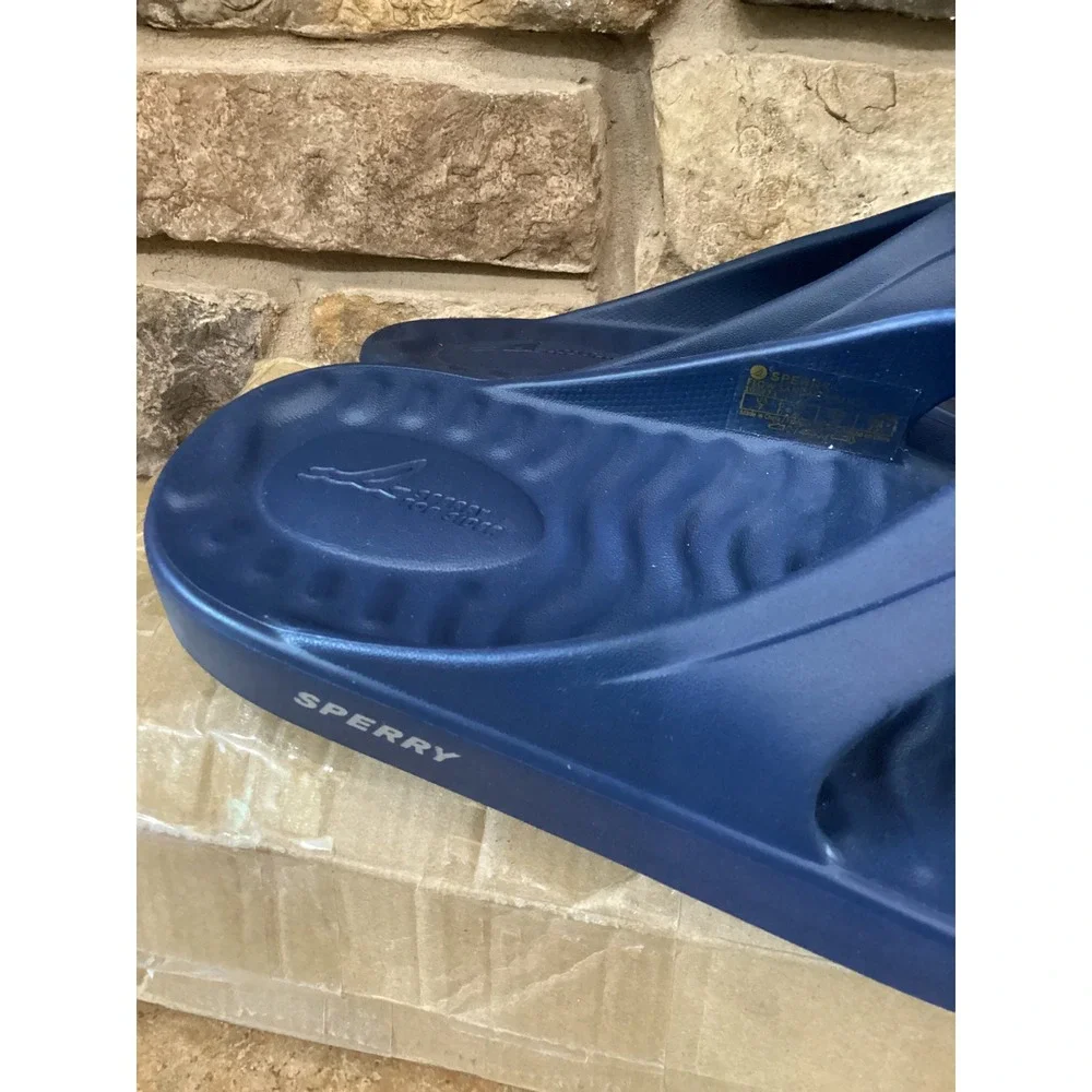 Sperry Top-Sider Flow Sandal Navy Blue Mens 7 Flip Flop New 14186024